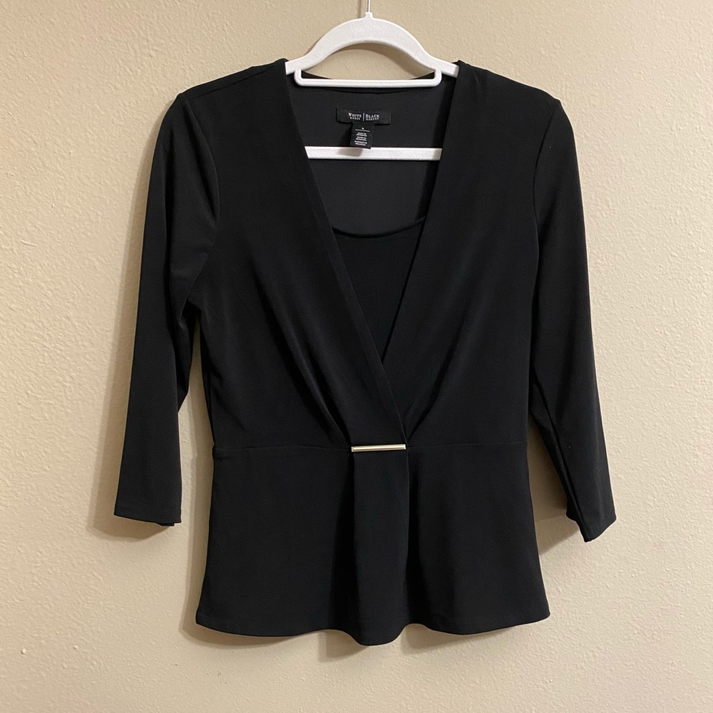 White House Black Market Blouse Black